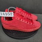 Puma Suede Classic Splatter Shoes Mens Sz 7.5 Red Suede Low Top Sneakers