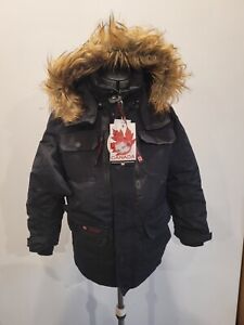 Canada WeatherGear Jacket Size Medium 10/12 Faux Fur DAMAGED SEAM!