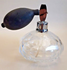 Vintage Cut Glass Perfume Bottle / Spray Atomiser USSR times 60s
