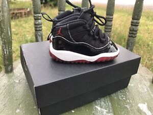 Jordan 11 Retro Playoffs Bred Toddler Baby Size 4c With Box Used￼