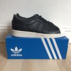 New Adidas Superstar 82 Low Sneakers Classic Black Leathers Men's Shoes Size 10