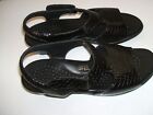 SAS SUNTIMER Black Croc Leather Sandals Tripod Comfort Sandals SIZE 9M