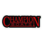 Red/Black Champion Carpet Graphic Decal Sticker for Fishing Bass Boats