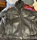 Harley Davidson Men ROAD WARRIOR Leather Jacket Large 98138-09VM Reflective