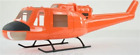 German Air Rescue 500 UH-1 RC Helicopter Fuselage Orange Painting RC Gifts Toys