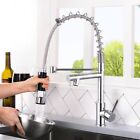 Chrome Kitchen Faucet Single Handle/Hole Pull Down Sprayer Swivel Sink Mixer Tap