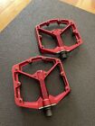 Crank Brothers Stamp 7 Mountain Bike Pedals Large Alloy Red 9/16 Clean!
