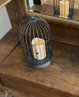 Hallmark Metal Birdcage With Flickering Candle, Round, 7” Diameter-  12” Tall