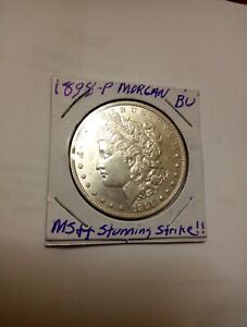 1898 P BU Morgan Silver Dollar In BU To MS Condition Beautiful For Any...