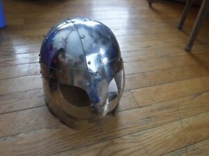 Helmet Viking Medieval Chainmail Steel Norman Knight Armor Vendel