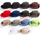 Unisex 100% Cotton Bucket Hat Fishing Camping Safari Sun Brim Summer Cap