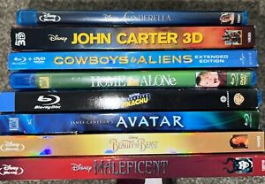 lot of live action Disney DVDs  Cinderella, Beauty And The Beast, Maleficent….