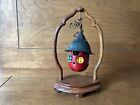 New ListingVintage studio pottery Fairy House on wood stand signed copper roof handmade