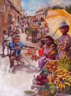 Albert Street, Belize City by Carolyn Carr Signed Print Mounted 24 x 35