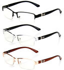 Half Rim Rectangular Fashion Clear Lens Frame Eye Glasses Men Women Designer RX