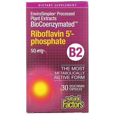 Natural Factors, BioCoenzymated, B2, Riboflavin 5'-Phosphate , 50 mg, 30