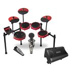 Alesis NITRO MAX 8-Piece Electronic Drum Set w/Bluetooth/Sounds/Drum Amp Red