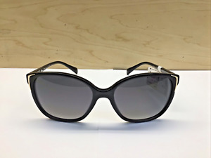 Prada Conceptual PR 01OS 1AB5W1 Black Plastic Square Sunglasses Grey Gradient...