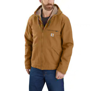 Carhartt Carhartt Brown Washed Duck Relaxed Fit Sherpa-Lined Jacket L-Regular