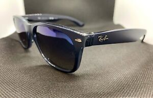 RAY BAN RB2132 660778 New Wayfarer Blue Men's Polarized 55 mm Sunglasses NEW