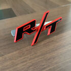 OEM For RT Front Grill Emblems R/T Car Badge New Black Red Nameplate Sticker (For: Dodge Challenger)