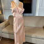 1930s Vintage Liquid Satin Bias Cut Slip Dress Blush Pink