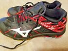 mizuno size 8 volleyball shoes wave lightning usp6205681 red black used