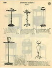1929 PAPER AD 3 PG Smoking Stand Modernistic Metal Wood Cabinets