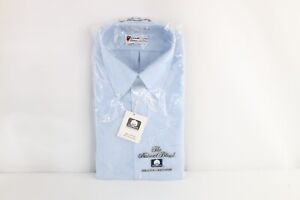NOS Vintage 70s Princeton University Store Mens 15.5 34/35 Button Shirt Blue USA