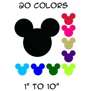 Mickey Mouse Disney Die-cut Vinyl Decal Sticker Logo Ears Shape