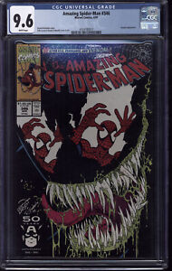 Amazing Spider-Man #346 1991 Classic Venom Tongue Cover! CGC 9.6 White Pages