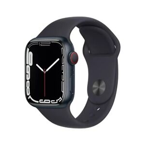 Apple Watch Series 7 45MM (GPS + LTE) Midnight Aluminum Case Midnight Sport Band