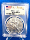 2019 $1 American Silver Eagle .999 Silver PCGS MS70 First Strike Label