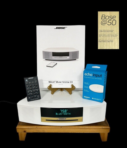 ✅ Bose Wave Music System III WHITE PEARL & GOLD 50th Anniversary LE w ALEXA + BT