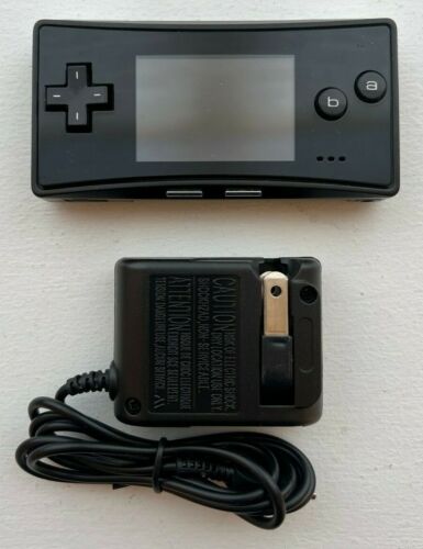 Nintendo Game Boy Micro BLACK with AC Charger -- GOOD Condition -- US Seller