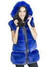 Fleece jacket blue cap hats size 48 fourrure renard pelliccia volpe лисицы Fuchs