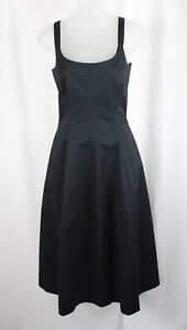 Vince Women's Black Cotton Sleeveless Midi Dress Size 2 NWTS