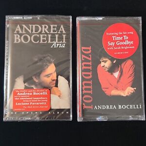 (Lot of 2) Andrea Bocelli ARIA & ROMANZA Cassette Tapes SEALED