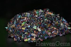 100 PCS Lot AAA Quality Natural Ethiopian Black Opal Rough Loose Gemstone