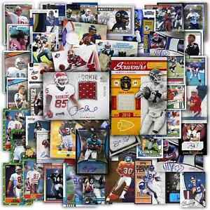50 NFL Football Cards Stars, Rookies + 1 Auto,  #d or Jersey Card + Sealed Pack!