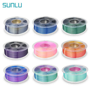 SUNLU 1.75MM PLA+ SILK Filament Dual/Triple 360° Spin Unveils Varied Colors