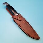 Knife Sheath Fixed Blade Leather Brown Basketweave Hunting Bowie 10.5
