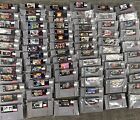HUGE Lot Of 73 Super Nintendo SNES  Games! All Cleaned, Tested And Bagged!