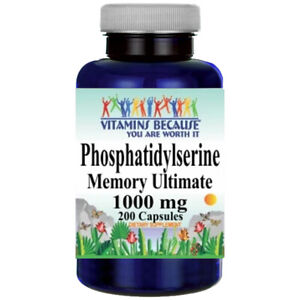 Phosphatidylserine 1000mg 200 Caps Highest Potency USD Approved Facility