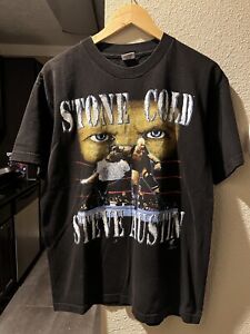 Vtg 1999 WWF Stone Cold Steve Austin Shirt LG WWE Wrestling 90s Mankind Attitude