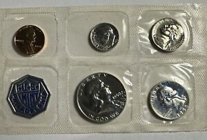 1958 US Proof Set - Original Mint 5 Coins -  With Envelope - (#D115)