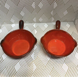 New ListingVintage Metlox Poppytrail Red Rooster Sauce Soup Bowls Pair Of Two California