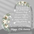 10Years of Marriage Anniversary Gifts for Her Wife Acrylic Happy Wedding Present