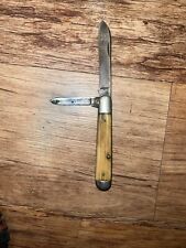 Old Vintage Antique Queen Steel Winterbottom Bone Stag Pocket Knife