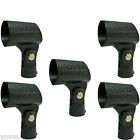 5 PACK Standard plastic mic microphone stand clips holder BLACK